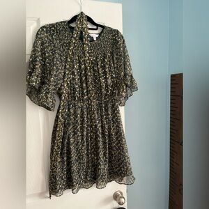 LC Lauren Conrad Black and Gold Mini Dress